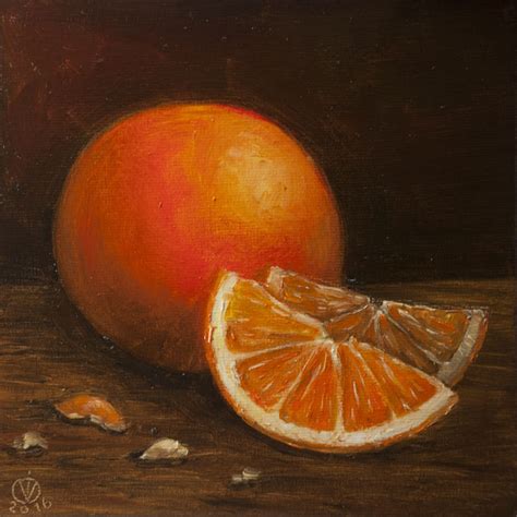 Oranges (15x15cm) original oil painting still li | Artfinder