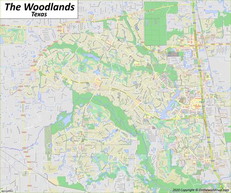 The Woodlands Map Texas Us Maps Of The Woodlands