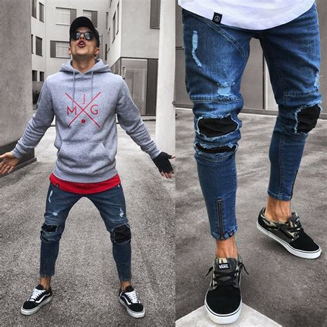 Ripped Skinny Jeans For Men Style In 2020 Mens Winter Fashion Cool