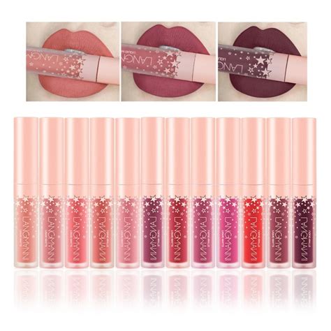 Useful Matte Lip Gloss Frosted Velvet Liquid Lipstick Long Lasting Waterproof Sexy Red Lipstick