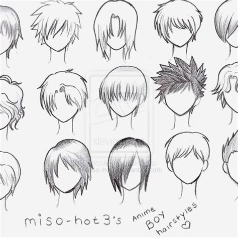 Drawing Hairstyles Male Anime Male Anime Hairstyles Drawing At
