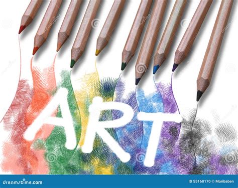 The Word Art Stock Illustration Illustration Of Crayons 55160170