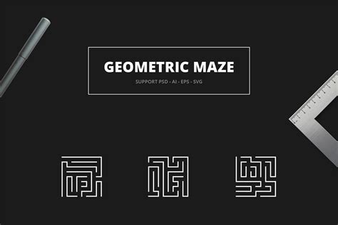 Geometric Maze Logos + Templates in 2020 | Logo templates, Premade logo templates, Geometric logo