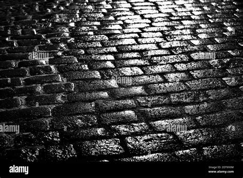 Dark Black Cobblestone Pavement Background Stock Photo Alamy