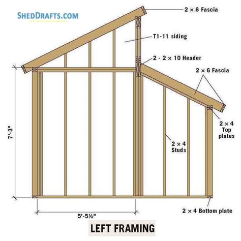 10x12 Shed Roof Framing Diagrams