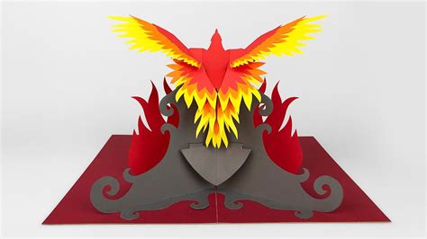 Rising Phoenix transformation Pop-up (Final colored version) - YouTube