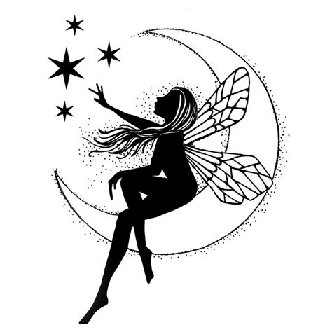 Moon Fairy Digital Lavinia Stamps