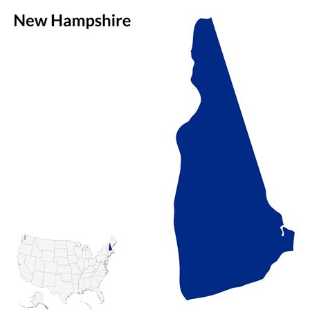 New Hampshire Map Usa Map 34978137 Png