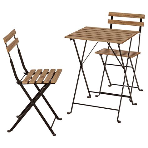 Trouvez table cuisine ikea dans meubles | achetez ou vendez des meubles de qualité neufs ou usagés à grand montréal. TÄRNÖ Table+2 chaises, extérieur, noir acacia, acier teinté gris brun teinté brun clair - IKEA