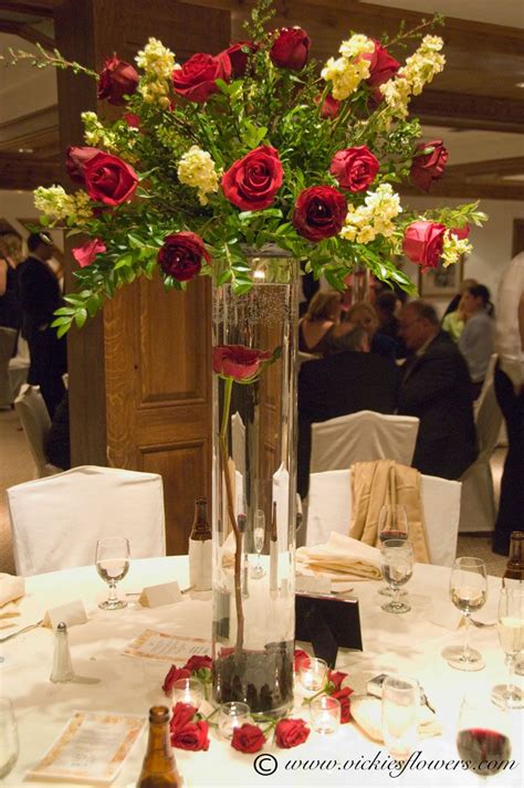 Image Result For Red Rose Centerpiece Wedding Flower Vase Large