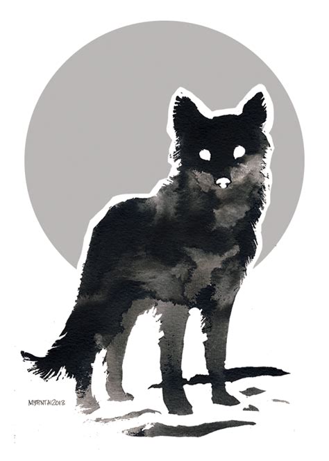 Ink Wolf By Myrntai On Deviantart