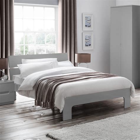 Manhattan Grey Wooden Bed Beds Happy Beds