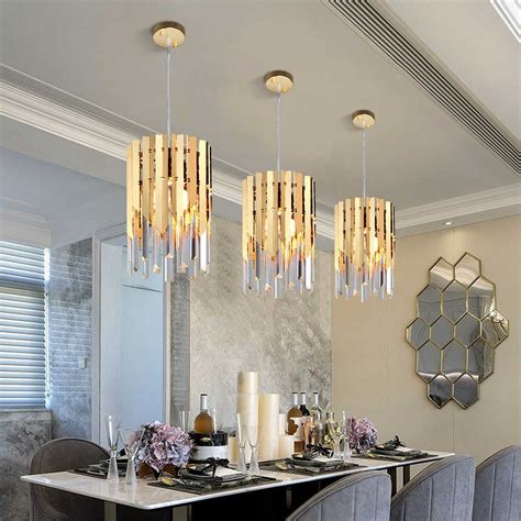 Small Round Gold K9 Crystal Modern Led Chandelier For Living Room