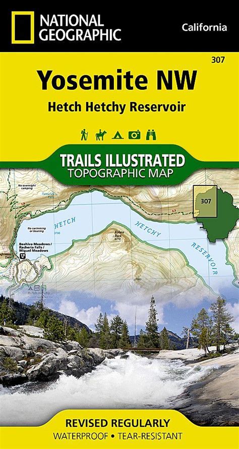 Yosemite Northwest Hetch Hetchy Reservoir Map 307 By National