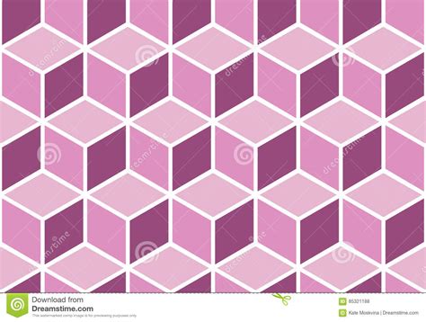 Abstract Seamless Purple Cube Pattern Stock Vector Illustration Of