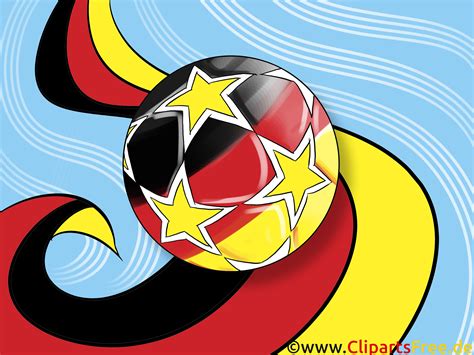 Juli in 12 städten in 12 ländern statt. Fußball mit einem Grunge-Flagge von Deutschland Bild, Clipart, Illustration