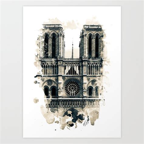 tragedy of notre dame art print by brian scutt society6