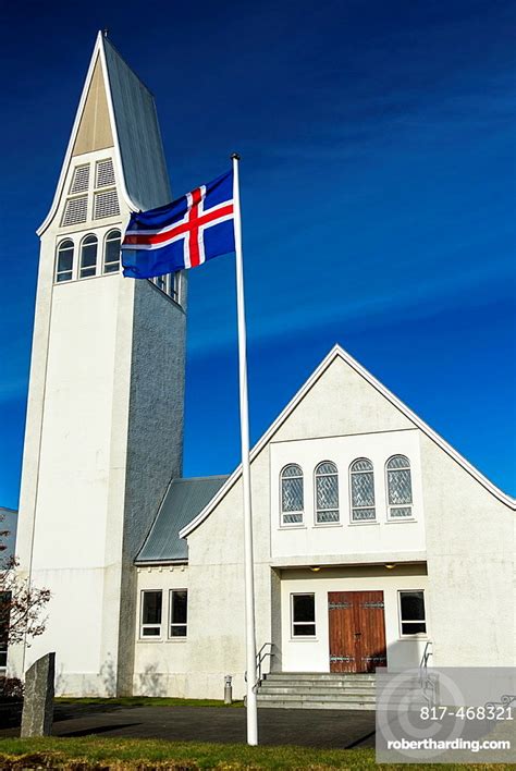 Selfoss Church Iceland Stock Photo
