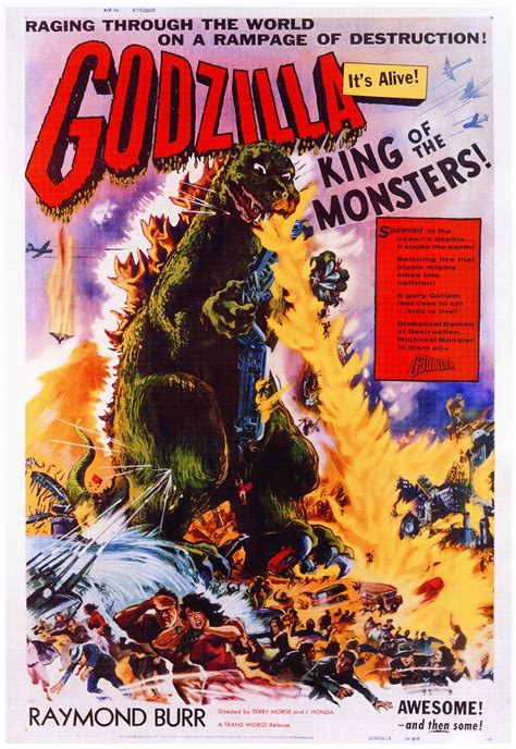 The trio of titans attack in new character posters. 1956 Vintage Movie Poster: Godzilla King of the Monsters ...