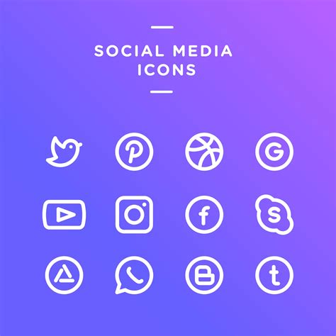 Vector Icons For Social Media Unipikol
