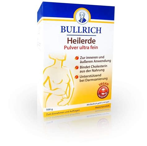 Bullrich heilerde ist ein reines, mineralisches naturprodukt. Bullrichs Heilerde Pulver zum Einnehmen und Auftragen 500 ...