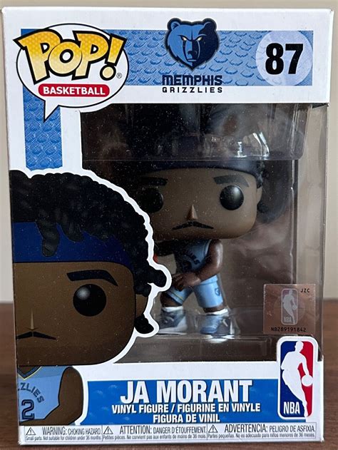 Funko Pop Ja Morant 87 Vinyl Figure Basketball Memphis Grizzlies New Ebay