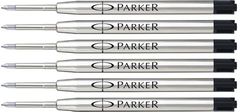 Parker Ball Point Pen Refills Fine Point Black Ink 6pack S0406280