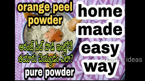 How To Make Orange Peel Powder In Home Easy Method Orange Peel Powder