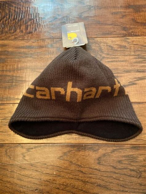 New Youth Boys Carhartt Hat Cb8912 Winter Hat Ear Flap Brown Ebay