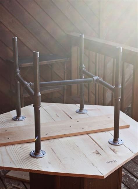 Industrial Diy Pipe Legs Table Shelterness