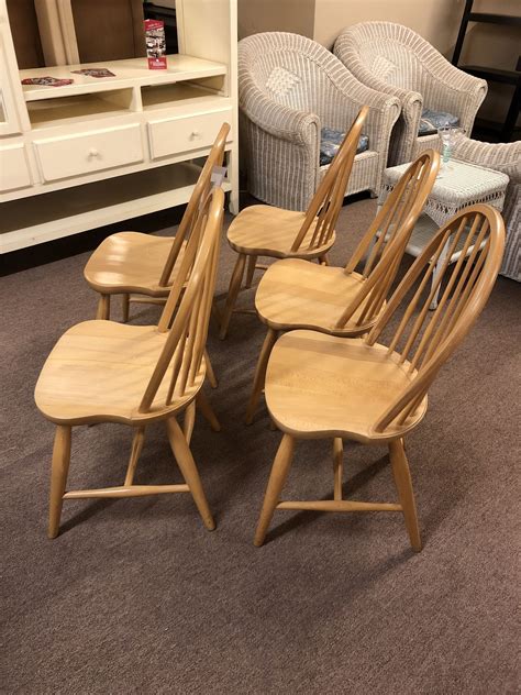 SET OF 5 PINE DINING CHAIRS | Delmarva Furniture Consignment