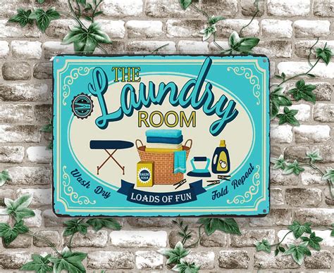 Laundry Room Vintage Metal Sign 118x157 Inch Laundry Room Etsy