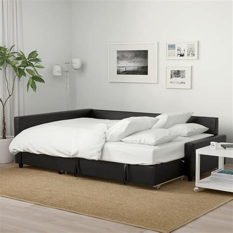 Friheten Sleeper Sectional3 Seat Wstorage Bomstad Black Ikea