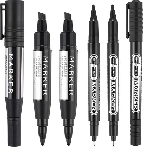 10 X Permanent Black Thick Point Markers Pens Good Quality Quick Dry