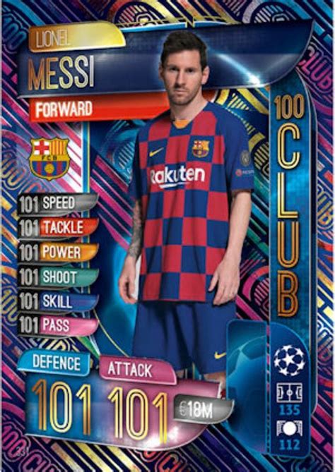 Trading Card Hubuk Match Attax 2019 2020 100 Club Set