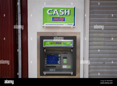 Cash Dispensing Machine England Stock Photo Alamy
