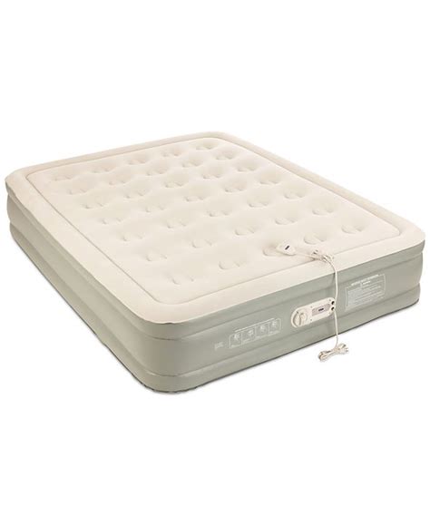 This luxury air mattress has been crafted from heavy duty pvc for superior durability, and covered. Aerobed Premier 2-Layer 16" Queen Air Mattress with Built ...