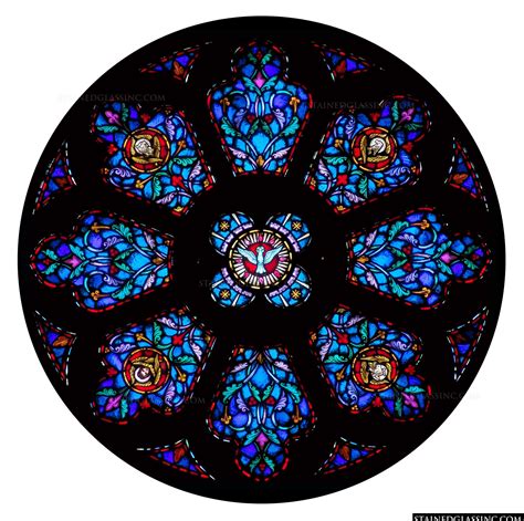 Christian Symbology Religious Stained Glass Window