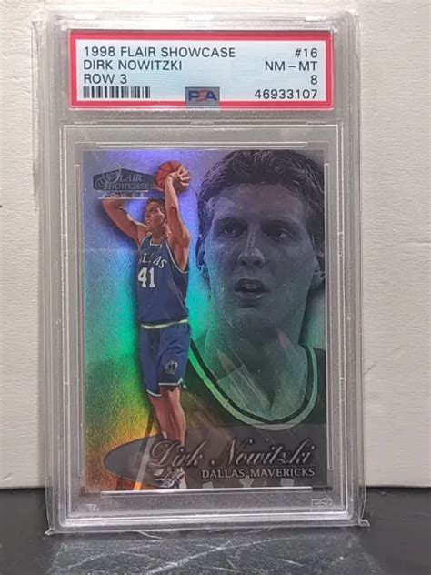 1998 99 Fleer Flair Showcase Nba 16 Dirk Nowitzki Rc Psa 8 Dallas