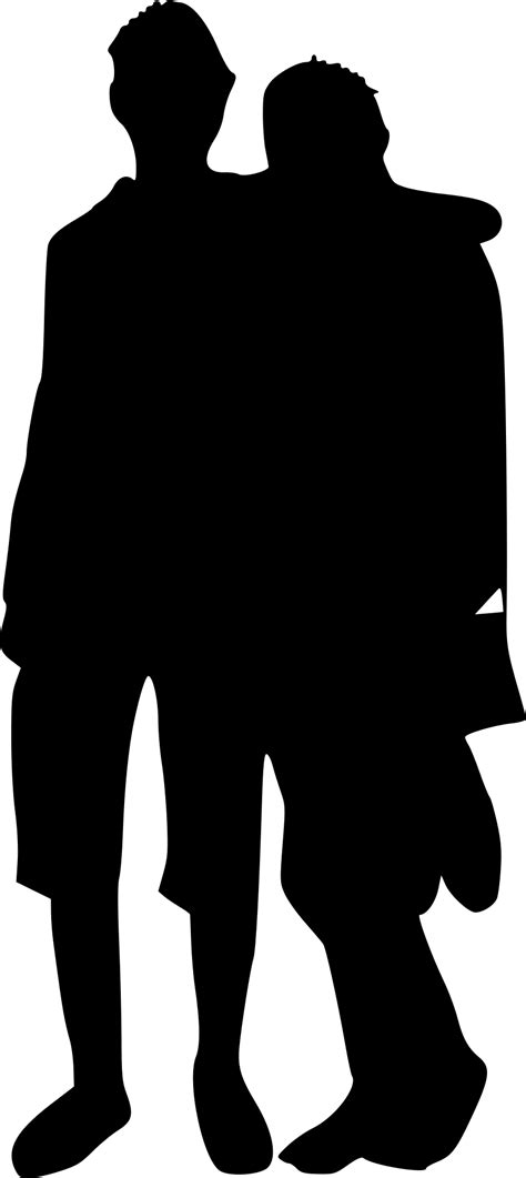 8 People Hugging Silhouette Png Transparent