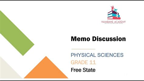 Memo Discussion Physical Sciences Grade Nov Fs Youtube