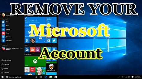 How To Sign Out From Microsoft Account In Windows 10 Youtube
