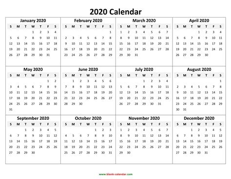 Free 2020 Printable Calendar Templates Create Your Own