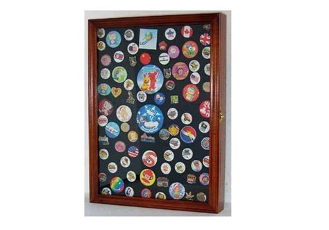 Collector Medallapel Pin Display Case Holder Cabinet Shadow Box