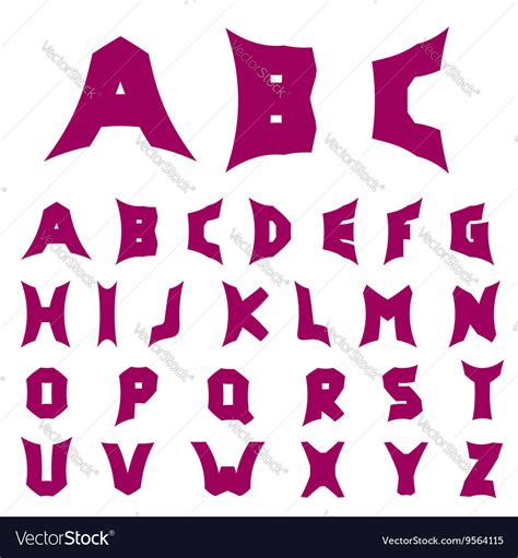 Creative Alphabet Letters Royalty Free Vector Image