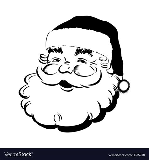 Santa Claus Smiling Retro Clip Art Cartoon Head Clip Art Free Vector Art