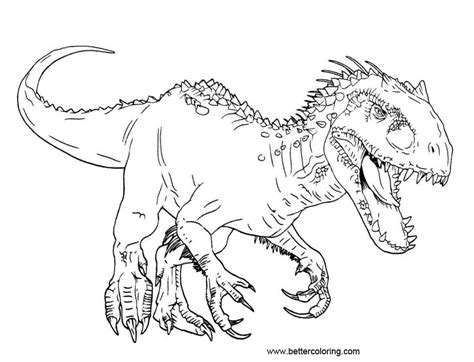 Dinosaur Jurassic World Camp Cretaceous Coloring Pages Enter The World