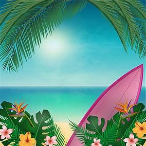 Flower, Leaves, Sea, Boat, Beach, Hawaii, Backgrounds, Vinyl