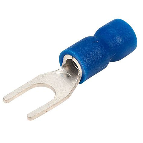 Truconnect 4 0mm Blue 24a Fork Connector Pack Of 100 Rapid Online