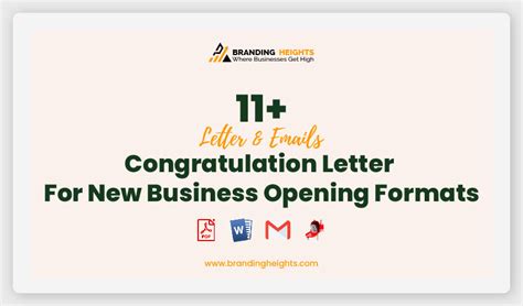 11 Congratulation Letter For New Business Opening Formats